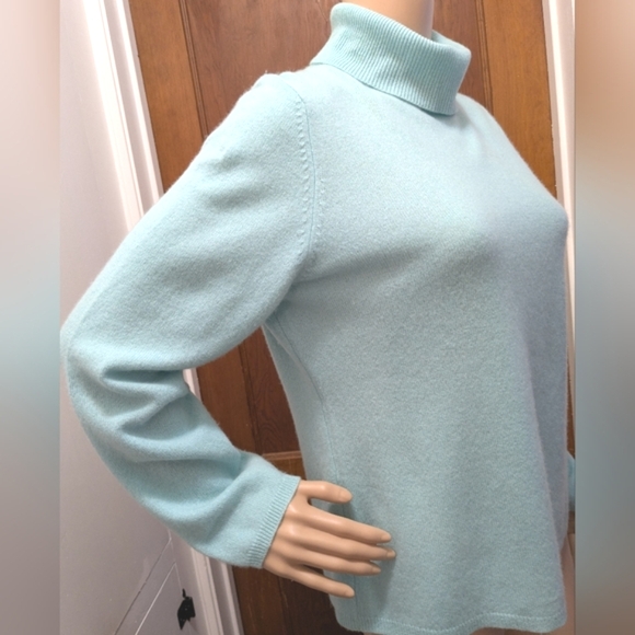 Cashmere Blue Turtle Neck Large - Picture 3 of 9